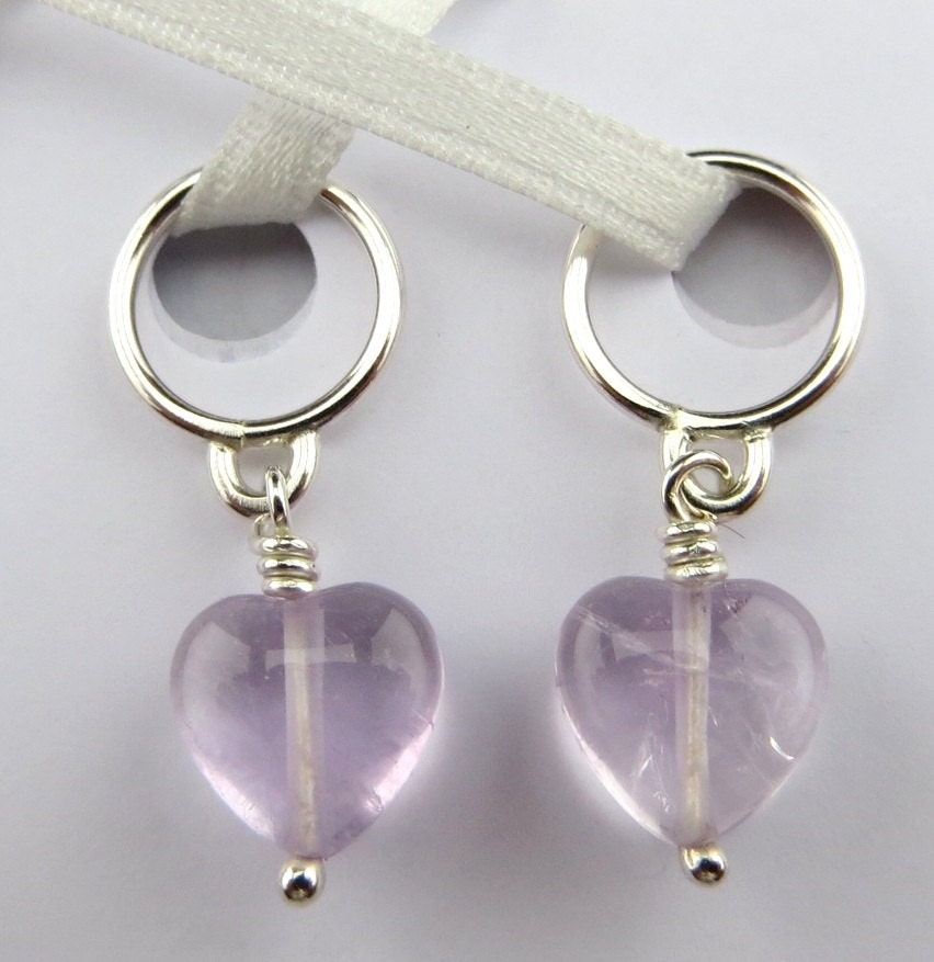 Luxury Sterling Silver and Cape Amethyst Stitch Markers (Medium)