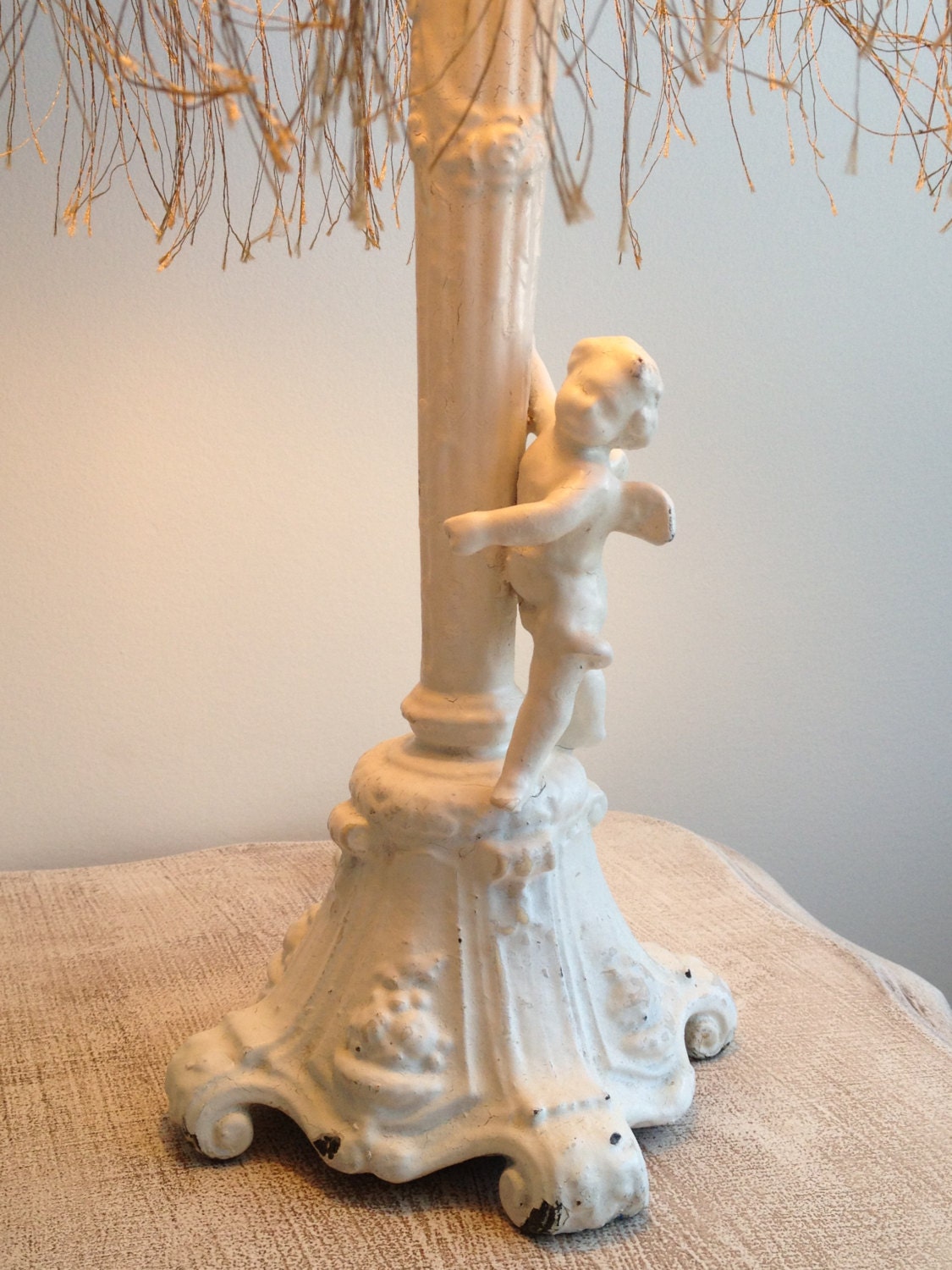 Cherub Lamp, Shabby Chic Cherub Lamp, Vintage Cherub Lamp, Angel Lamp