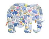E is for Elephant - Children's Art Print, Signed