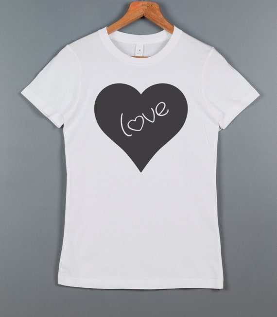 Buy cute gifts for your boyfriend - Women's Heart T Shirt, Write Love on Your Heart Tee,  Cute Heart Boyfriend Tee Top T-shirt, Perfect Gift  for Mother's Day