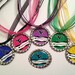 Gymnastics Party Favors-Gymnastics Necklaces-Personalized Necklaces-Personalized Party Favors-Glitter Glaze Option-Set Of 6