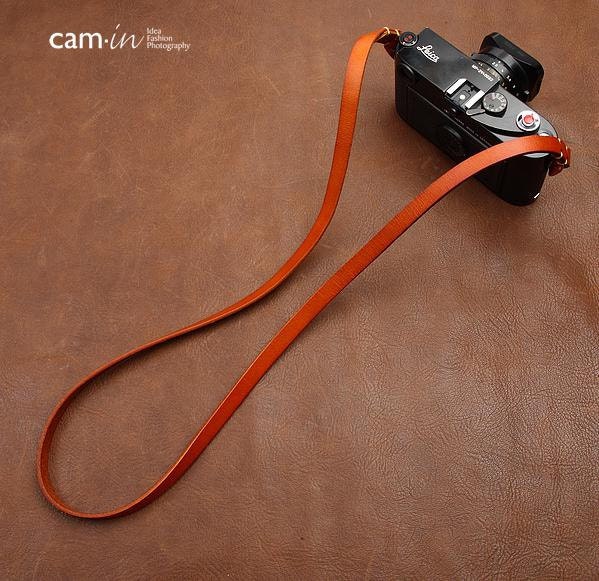 Cam-in - Handmade Leather Camera Strap in White - CAM3214