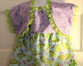Cuter than a Frog on a Lily Pad Pillow Case Dress with Matching Reversable Jacket Size 2T to 3T