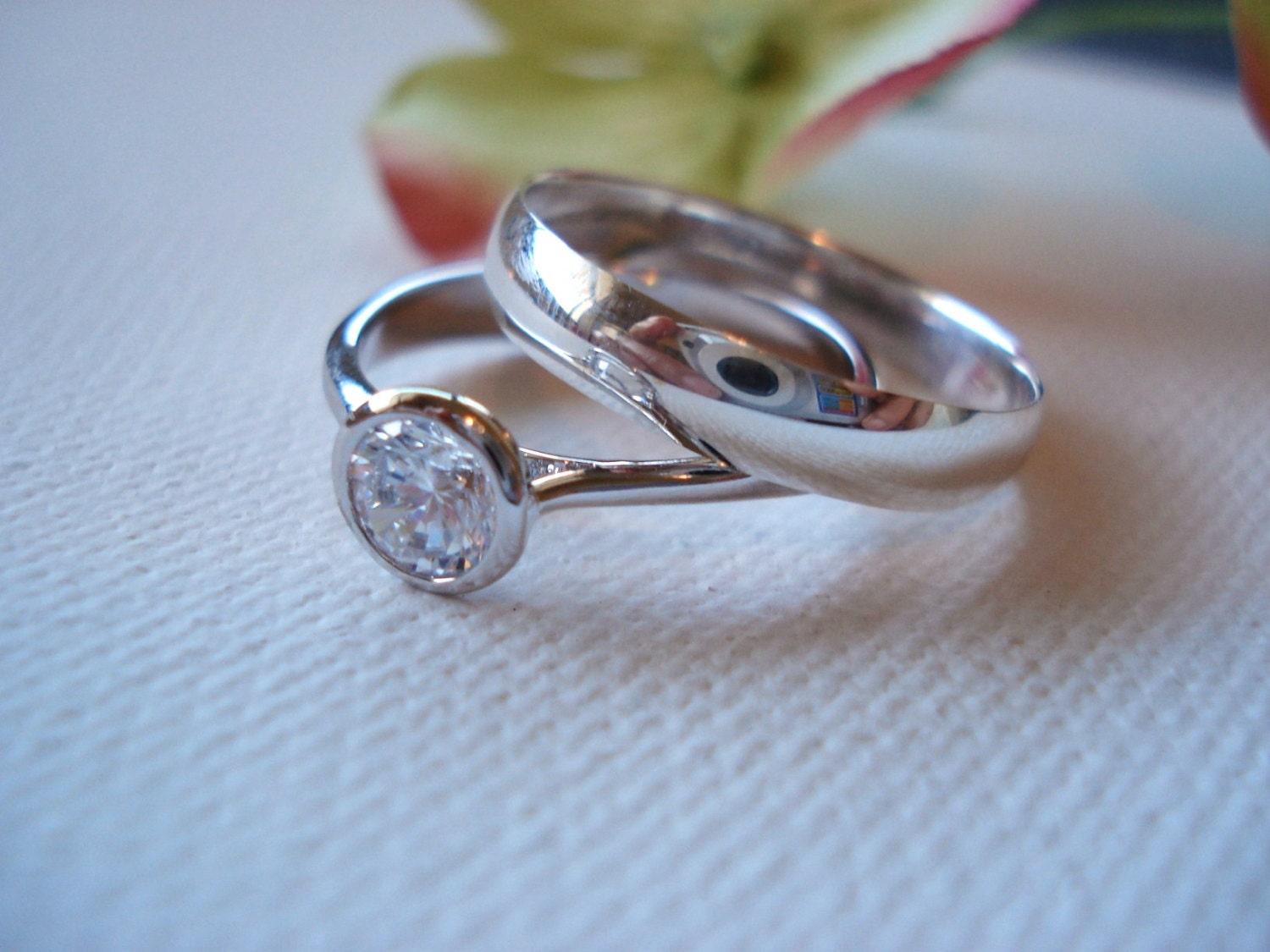 Set of two sterling silver rings...Engrave any message in His and Hers,  handmade jewelry,  couple ring,  lovers,