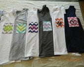 Men's Oversized Monogram Tank Top with Chevron pocket