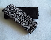 Gray & Black Cheetah print car seat strap covers