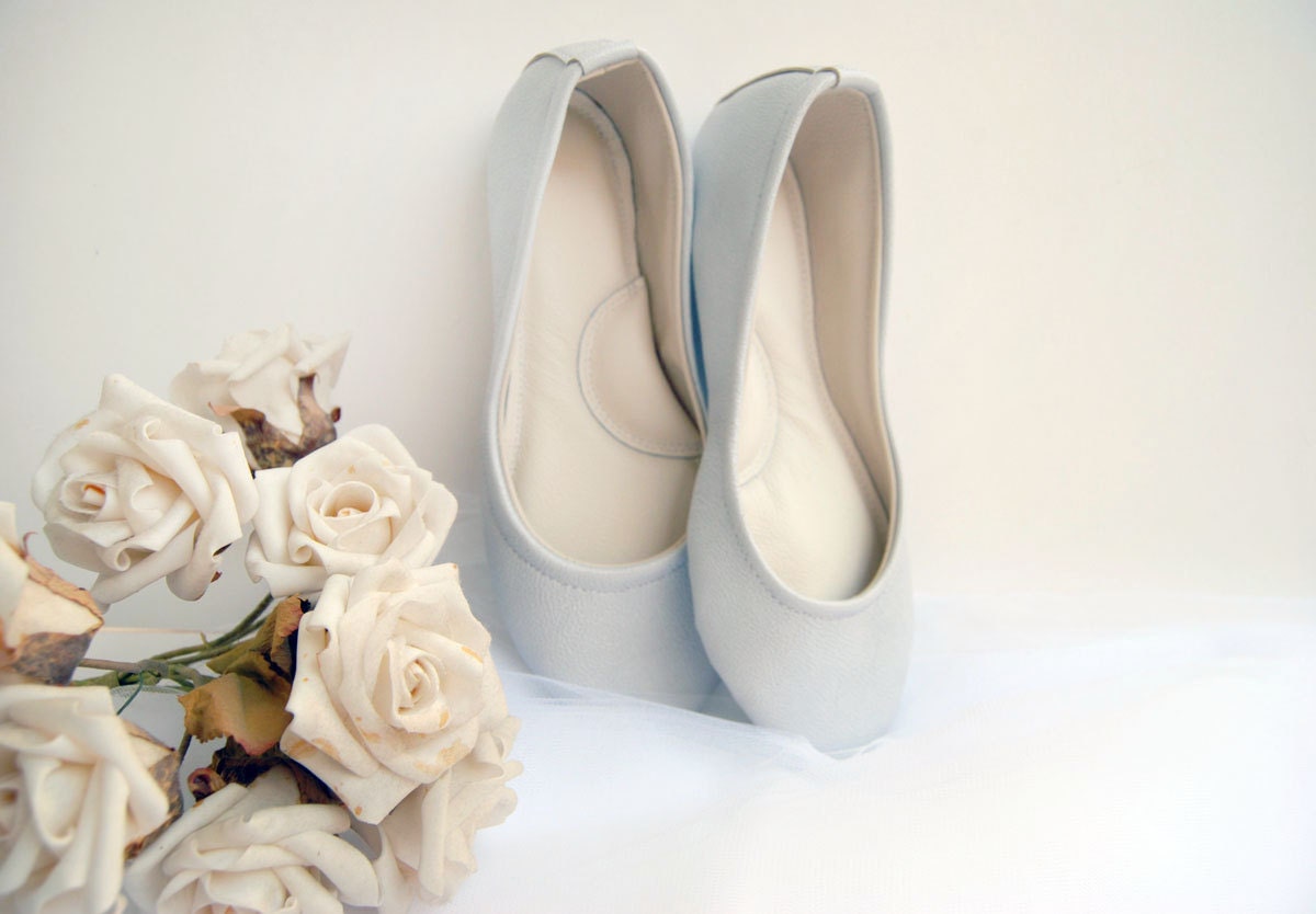 White leather ballet flats bridal ballerina shoes custom made