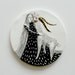 Air dry clay wall decor - Girl and Deer,Friendship