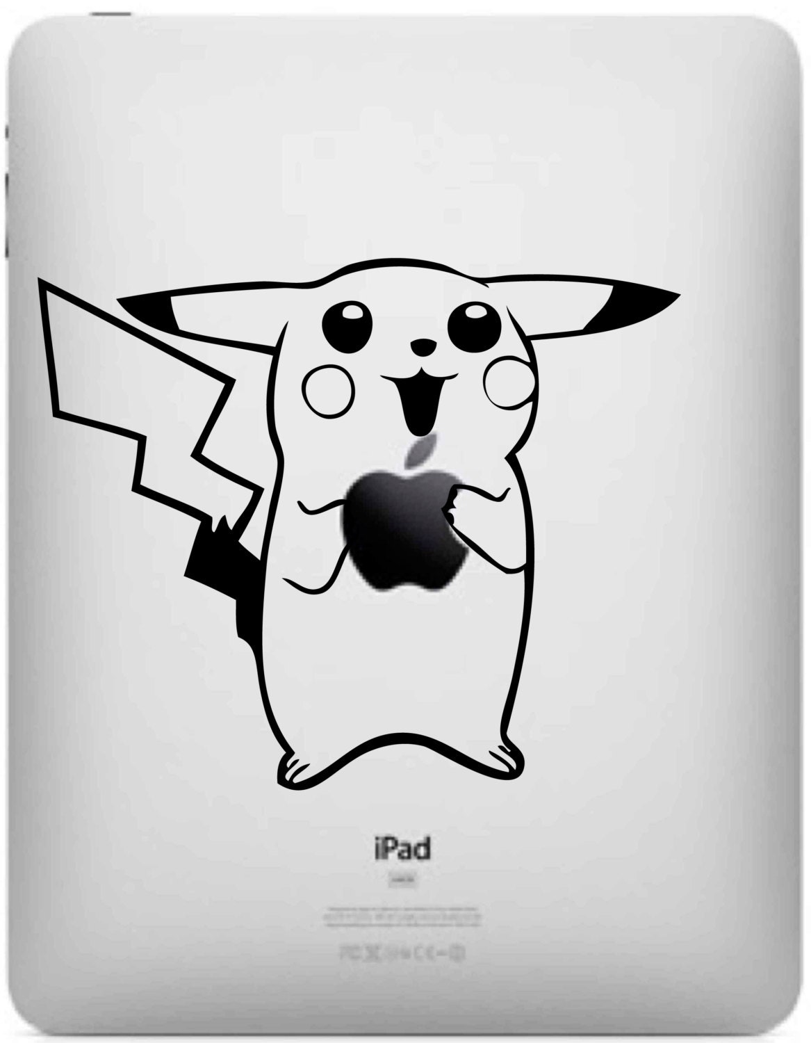 iPad - Decal - Pikachu - ipad 2 - Sticker - Nintendo - Pokemon - Humor Funny Vinyl Decal