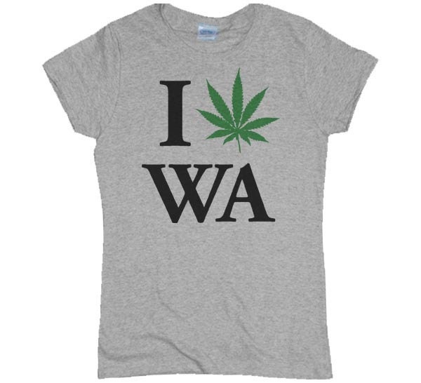 I Love Washington Pot Leaf Womens Shirt