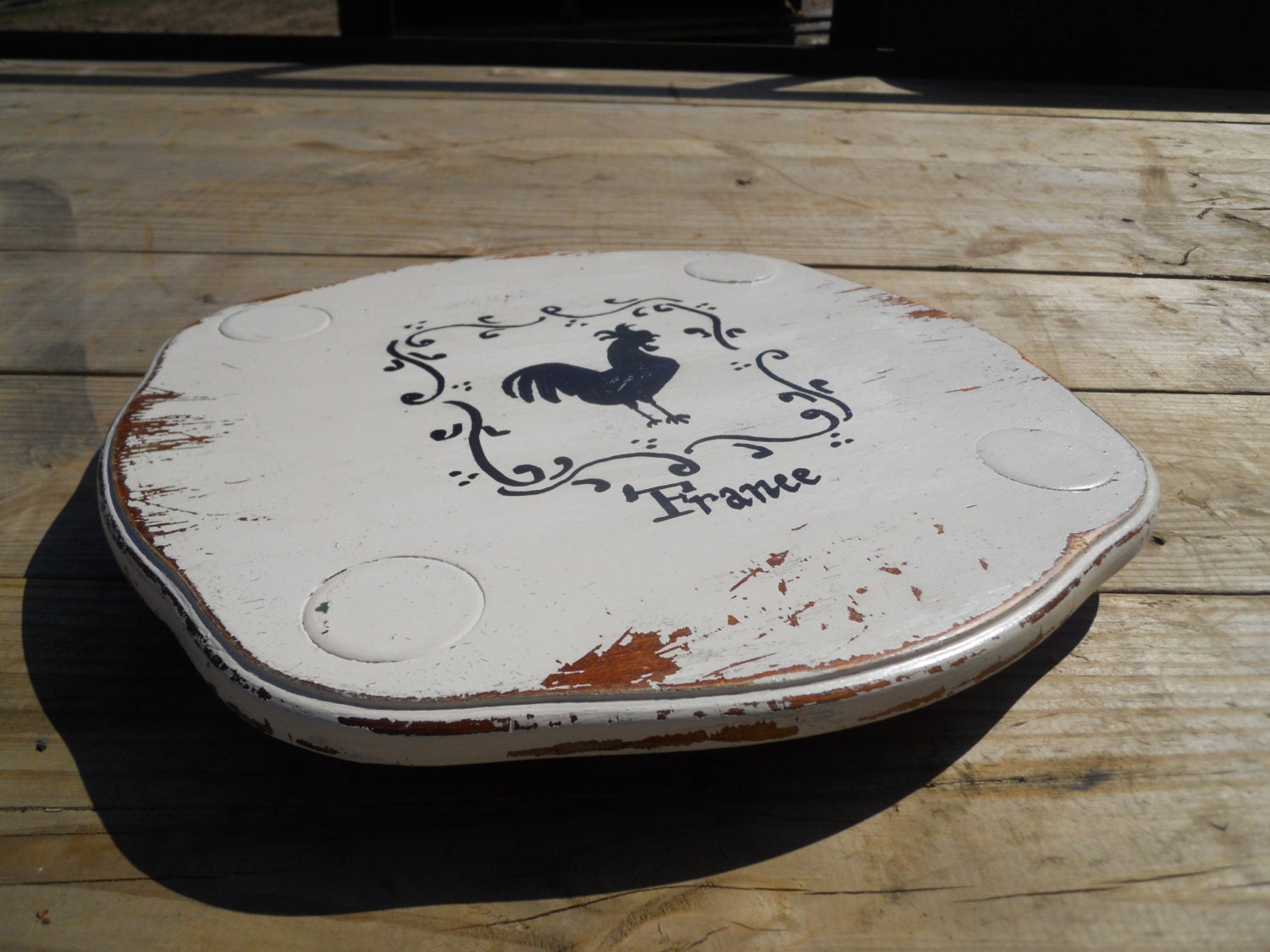 Serene Village - French Vintage Kitchen TurnTable, Shabby Chic, Country Cottage, Distressed Decor