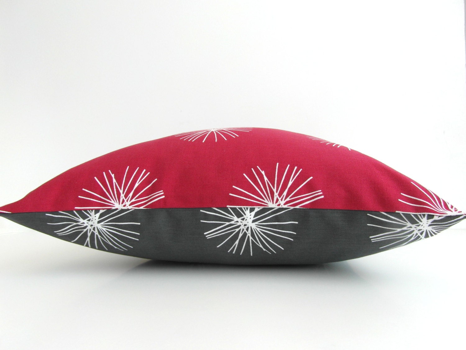 2 Pillow Covers, Throw Pillows Set 18x18 inch, Cotton Pillow Cover, Flower Pillow, Red, Black, Decorative Throw Pillows