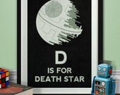 Death Star Art Printable, Star Wars Poster, Jedi, Sith, Geeky, Nerdy, Digital Download, Light Saber, Darth Vader