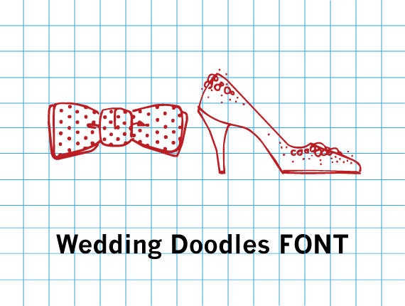 Wedding Doodles Picture Font