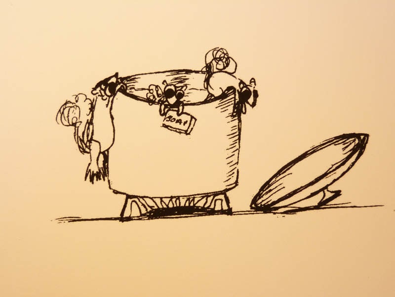 Funny Postcard "Squirrel Soup" by Squirrels Gone Wild