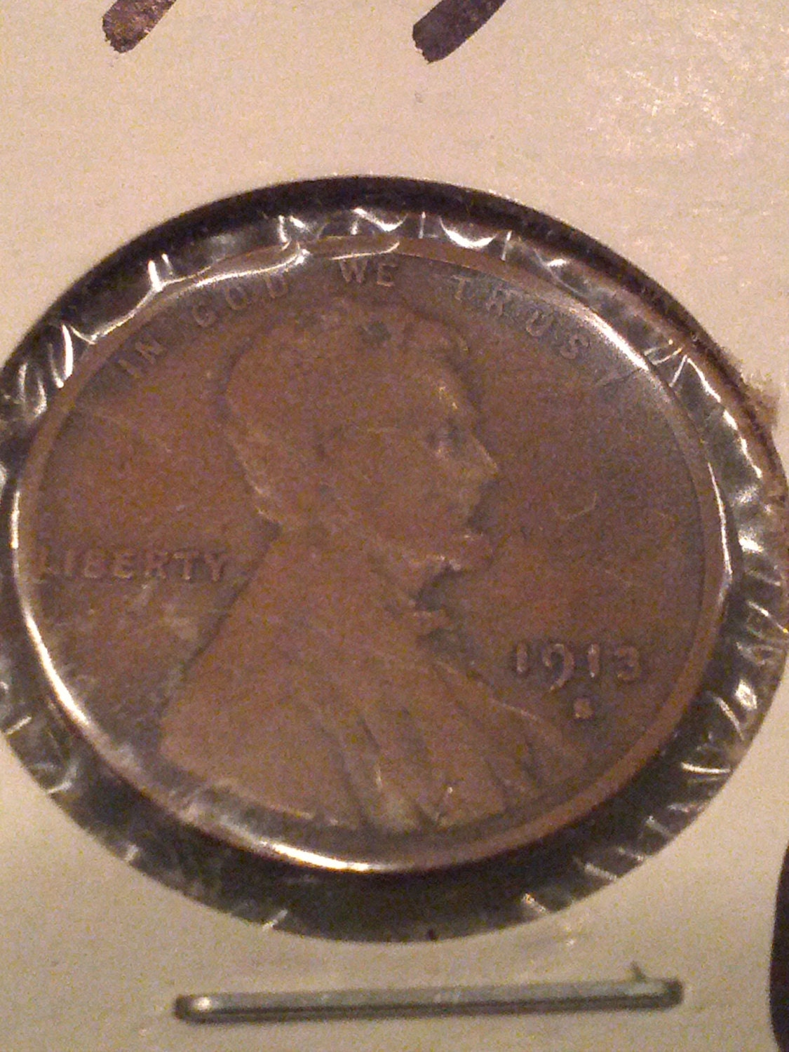 1913s wheat penny, semi-key date, rare, nice condition