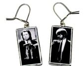 Vincent Vega and Jules Winnfield II - Pulp Fiction - Tiffany technique - handmade glass earrings