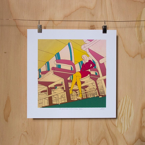 Acquiring Something New - Digital Illustration Art Print