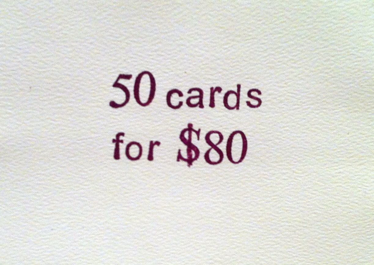 50 CARDS FOR 80 DOLLARS
