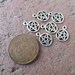 Sterling Silver Tiny Pentacle Charms (lot of 6) (.925) -Destash