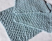 Luxury wash cloths, organic cotton, crochet, blue, bath, housewarming gift, eco friendly, handmade in Canada, ready to ship