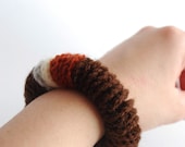 Dark Brown Crocheted Bracelet for Women and Teens Fashion accesory