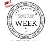 2012 Weekly Digital Date Stamps - not the 2013 version -