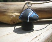 Mushroom Pendant Purple, Blue, White and Black Charm Handmade Hippie Hemp Jewelry Necklace Fashion