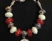 MLB Cincinnati Reds logo baseball bracelet  