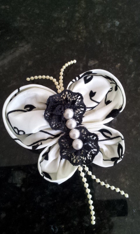Butterfly Hair Clip and Brooch Pin Combo Women Teen Girl Children Bride Handmade