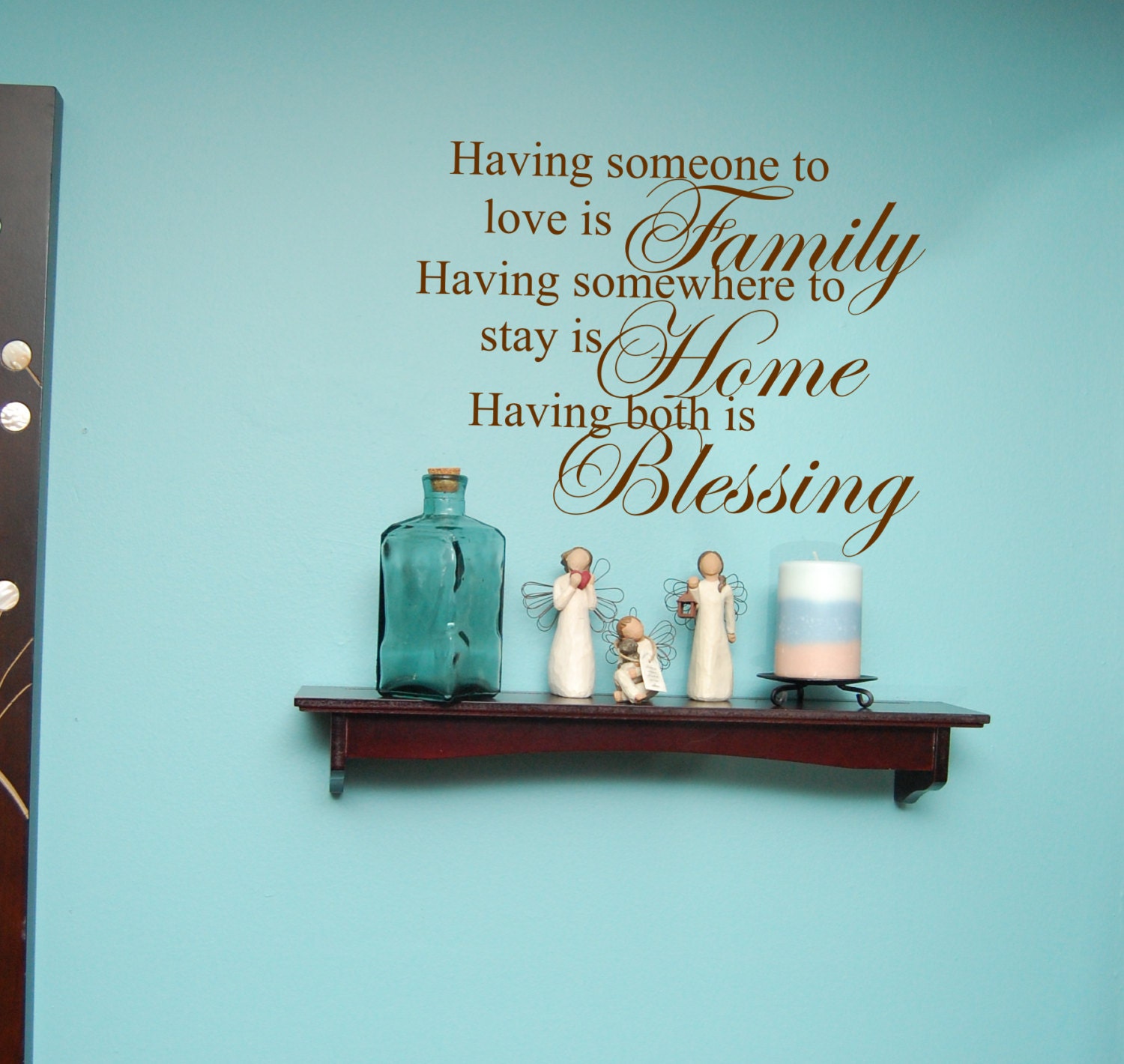 Home quote decal Kitchen decal Bible verse by InspirationalDecals