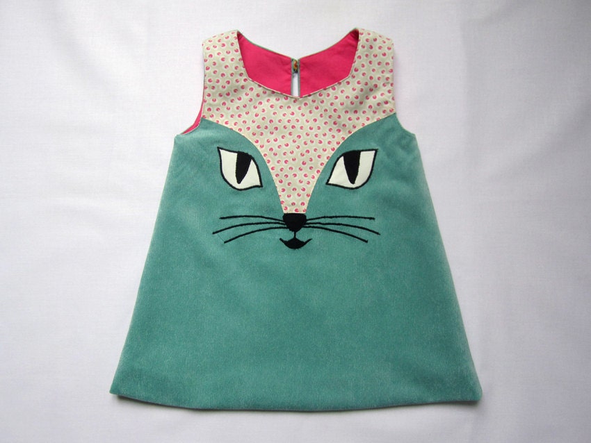 Cat Dress in Turquoise