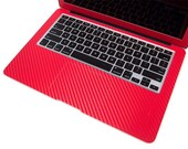 Keyboard Track Pad for Apple Macbook PRO 13 New Style Red Carbon Fiber  Protector Skin Decal 2 pcs