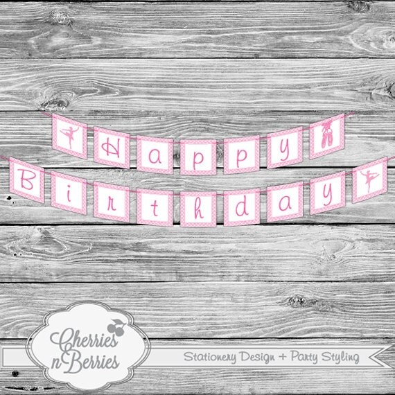 Ballerina Party - Printable Banner Il_570xn