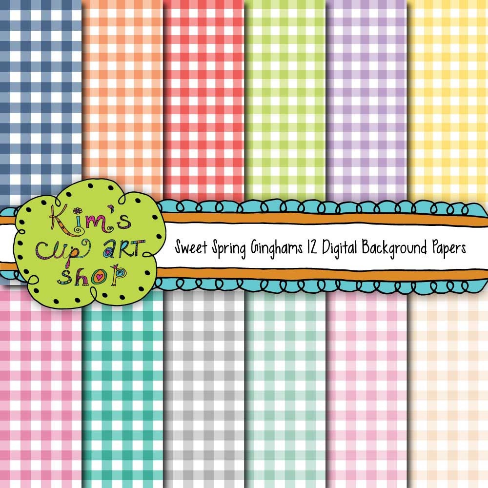 Gingham Paper, Gingham Background Paper, Gingham Digital Paper, Red Gingham Paper, 12x12 Scrapbooking Paper, Printable Paper Il_170x135