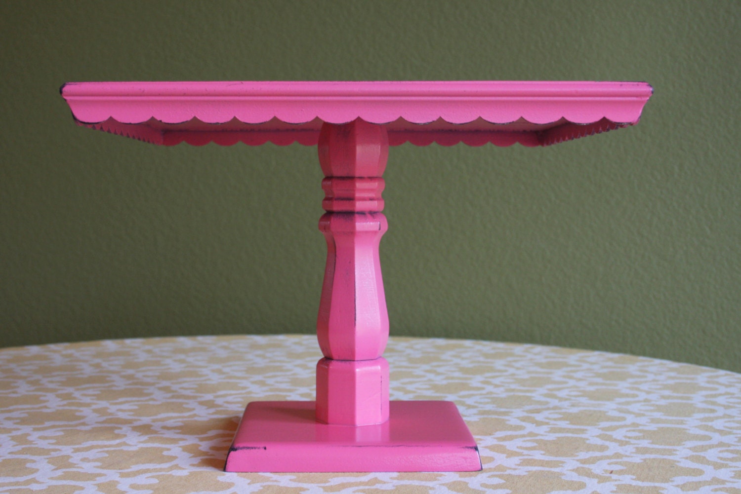 14x14 Shabby Chic Cake stand shown in Hot pink