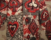 royal flush 90s card suit poker embroidered punk rockabilly jacket M