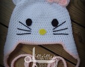 Kitty Cat Crochet Hat (Teen-Adult Made to Order)