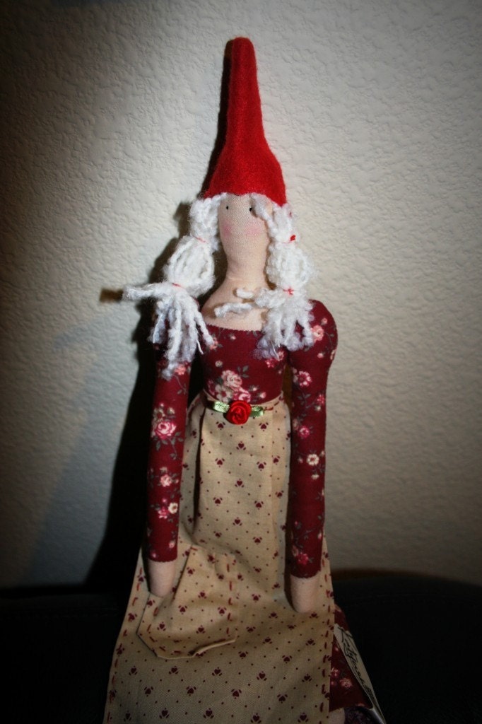 Cotton Doll Tilda Handmade Toy Vintage Girl "Feiya" - Katyusha HM