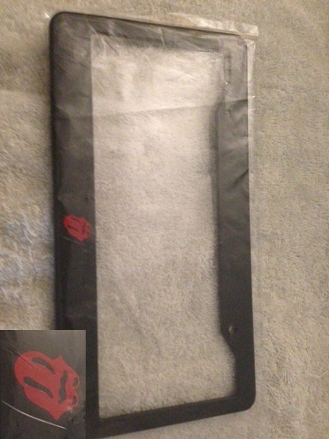 Rolling Stones rockband - Black with RED  LIcense Plate frame - rockband bonjovi look new