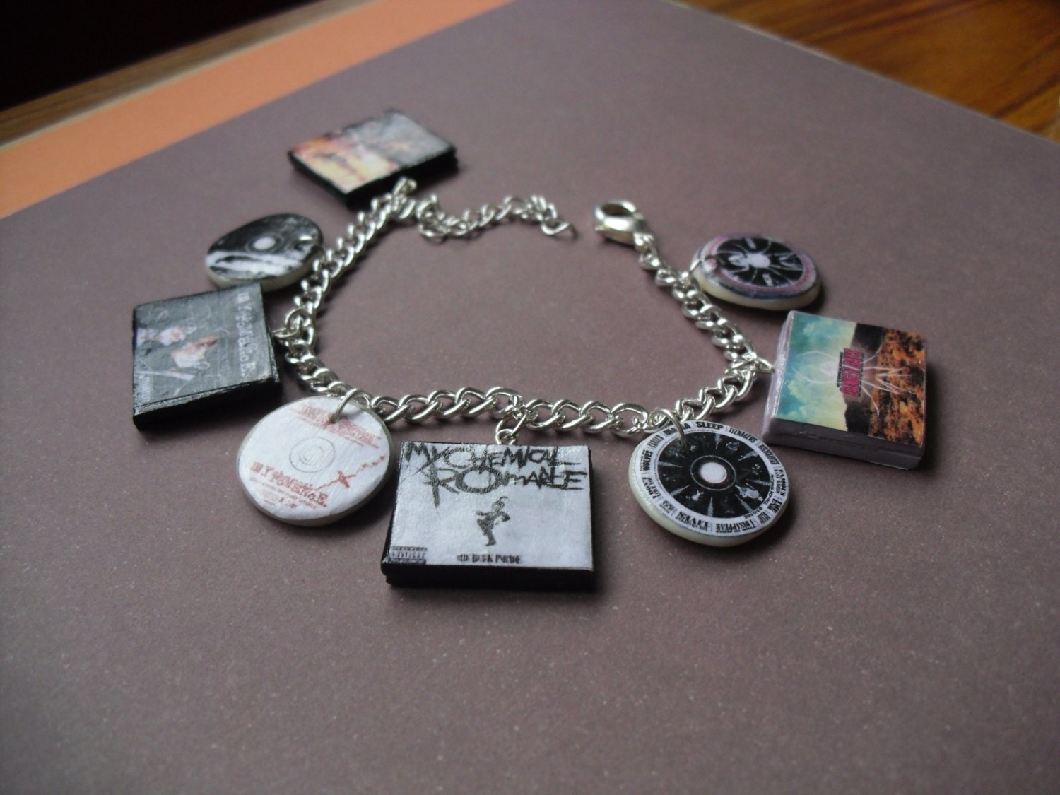 My Chemical Romance album charm bracelet/keychain by CharmaLlama