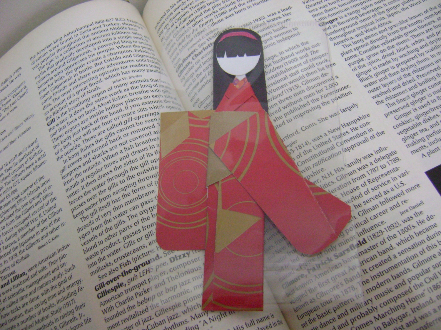 Handmade Japanese Origami Doll using Red Packet / AngPau Bookmark