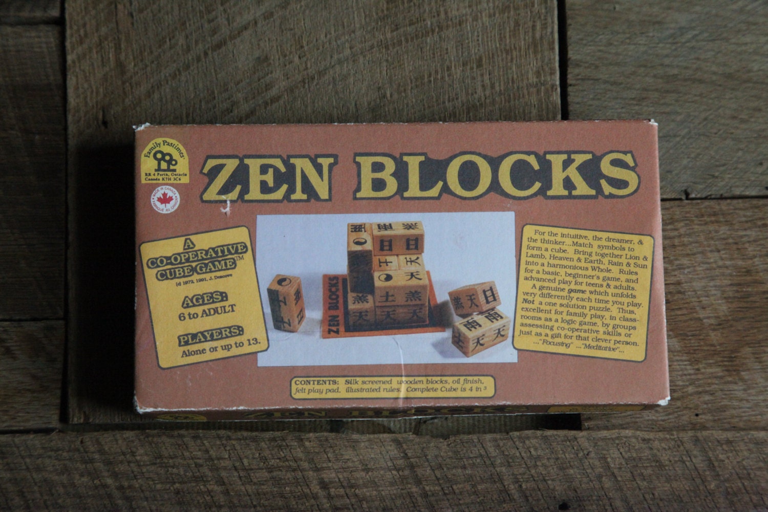 Vintage 1970s Zen Blocks Game