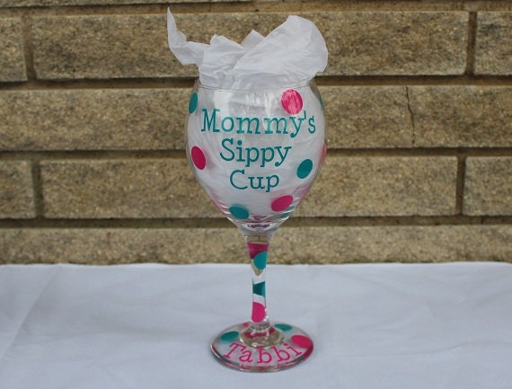 Personalized Wine Glass / Mommy's Sippy Cup