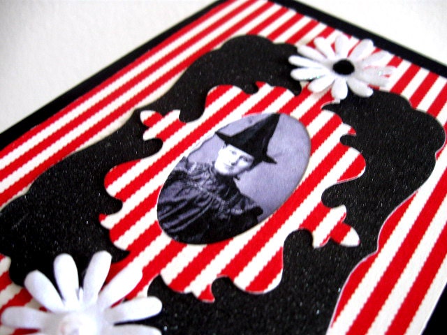 Witch Collage Card - Blank all occasion Halloween theme