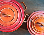 Fine Print - Old red/orange Vintage Pans 30x15cm - bloodymarianne