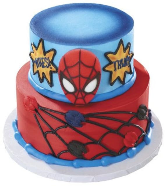 Spiderman Birthday Party on Spiderman And Spiders Edible Sugar Cake Kit By A Birthday Place