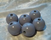 Jewelry Jewellery Making Set of 30 Huge Grey Gray Acrylic Round Beads 40mm, 30mm, 25mm