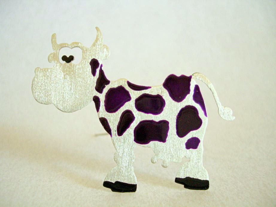 COW SILHOUETTE BROOCH , little animal brooch,summer brooch, Easter pin jewelry.