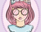Flower Girl A4 Print